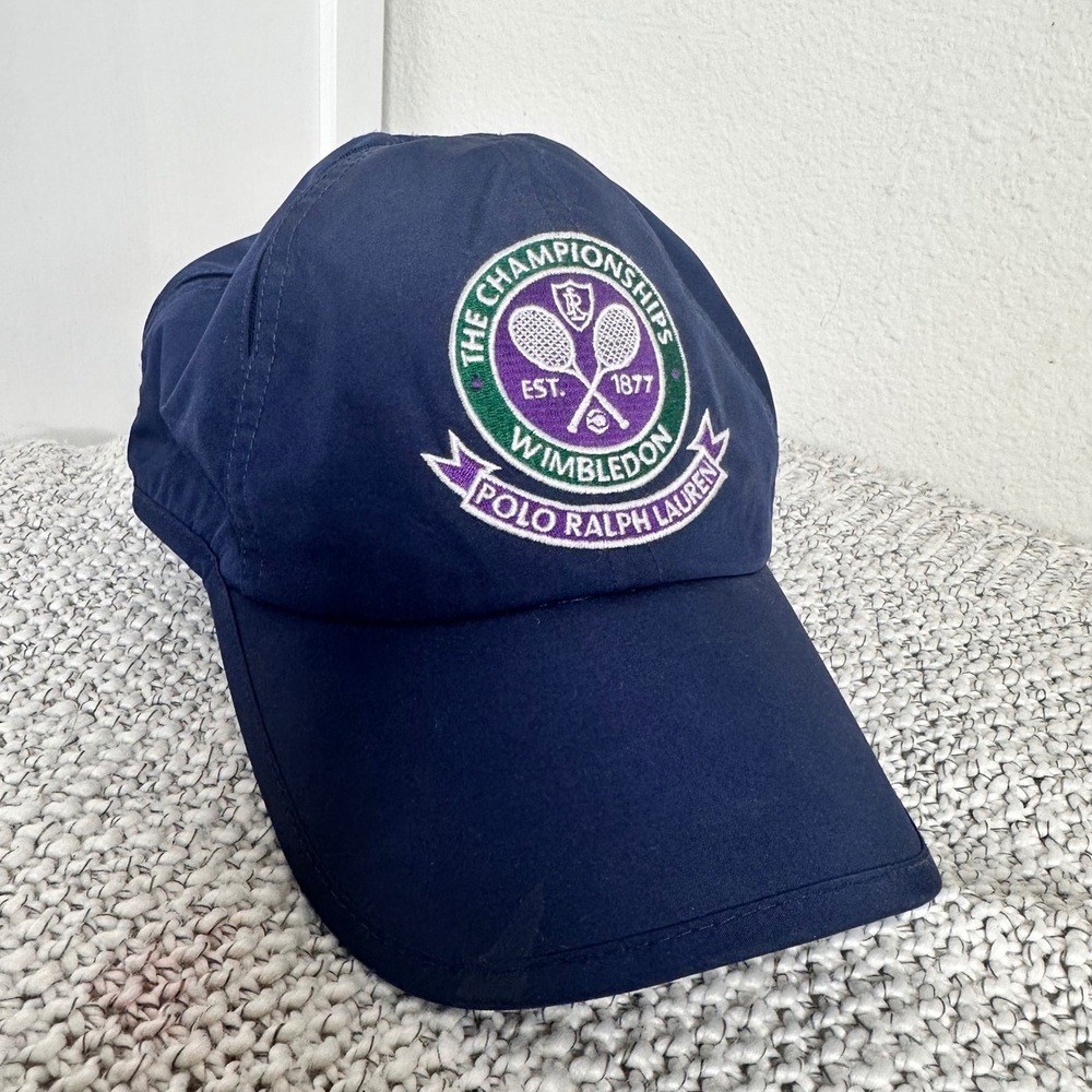 Polo Ralph Lauren Wimbledon Championships Navy Blue Performance Hat  Rare